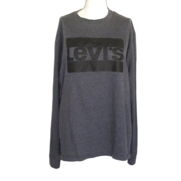 LEVI'S Tshirt, L, Gray, Black Logo, Long sleeves, Crew neck - Picture 8 of 10